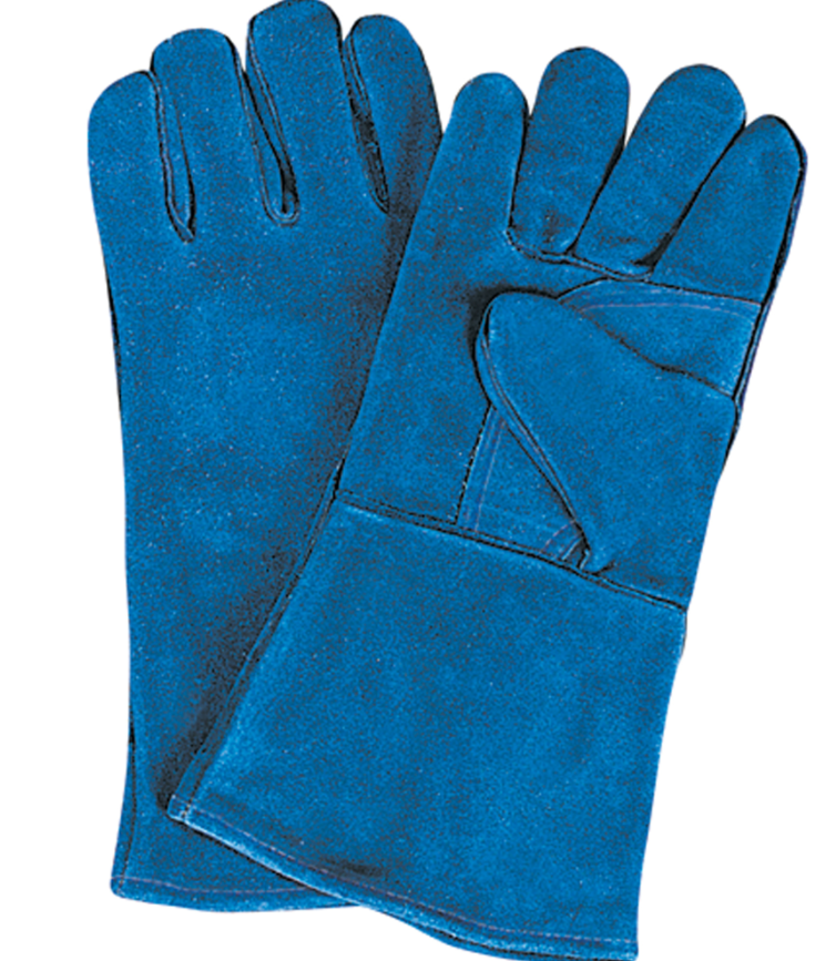 Gants de soudage à pouce & paume doubles, Cuir de vache refendu, Taille 09/ Grand