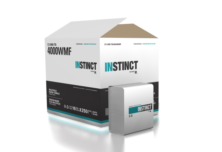 INSTINCT PAPIER A MAINS BLANC PLIS MULTIPLES 16 X 250/CS