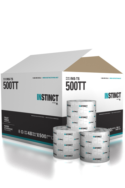 INSTINCT PAPIER HYGIENIQUE 2 EP. 500 FEUILLES 48/CS