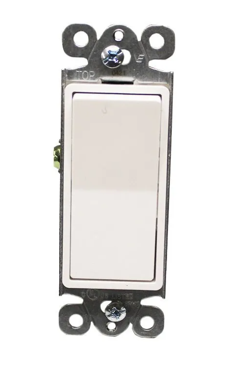 INTERRUPTEUR DECORA UNIPOLAIRE 15A 120-277V BLANC