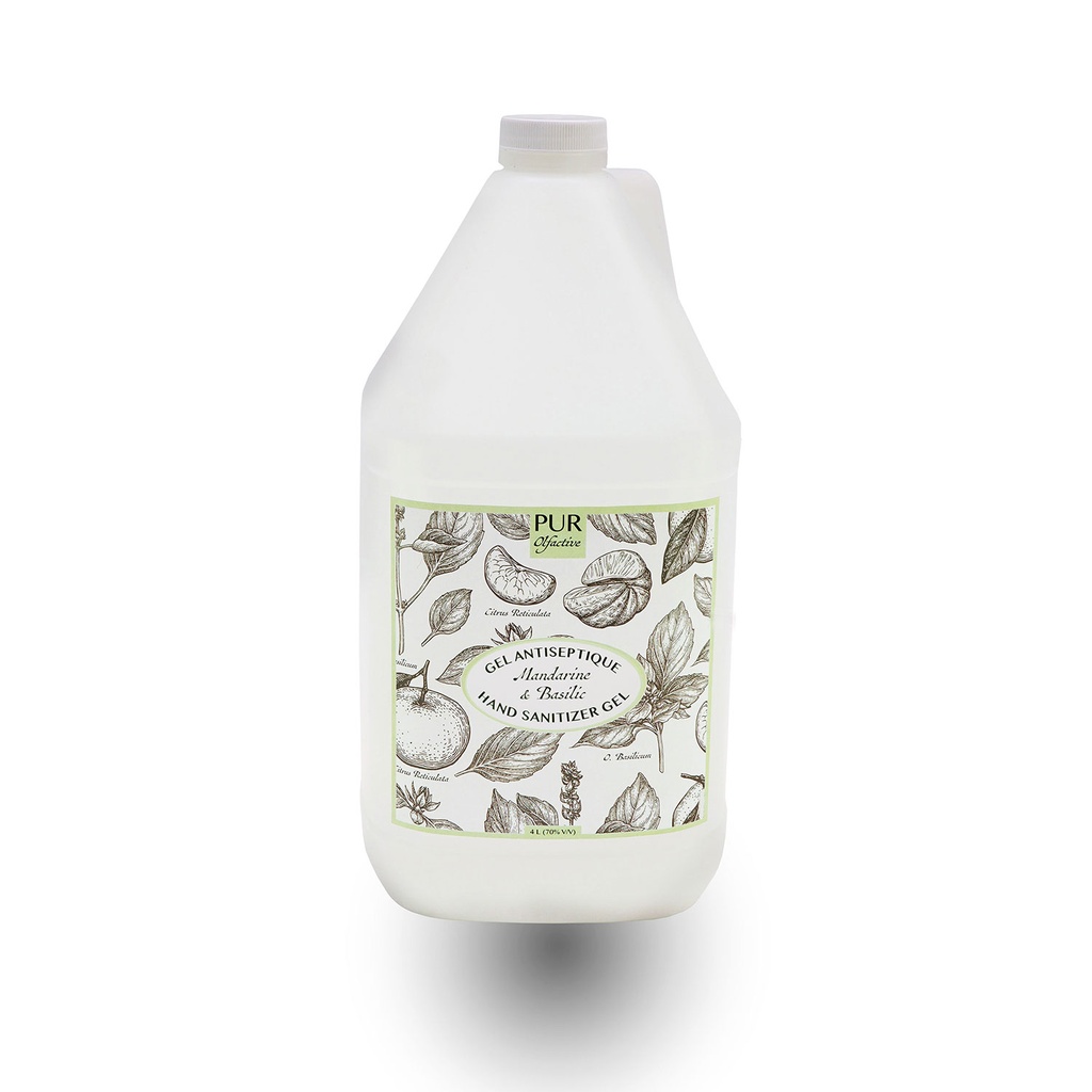Mandarine & Basilic Gel antiseptique alcool 70% 4L