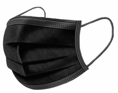Black surgical masks 3 ply 50/Box