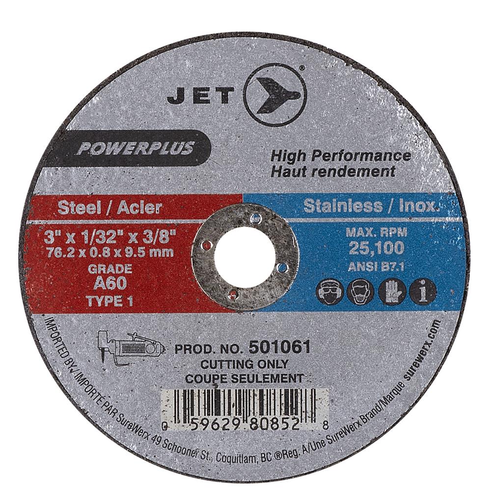 Meule à tronçonner 3 x 1/32 x 3/8 A60 POWERPLUS T1