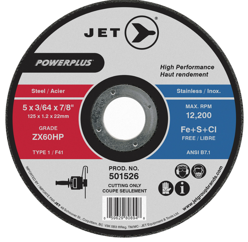 MEULE A TRONCONNER POWERPLUS T1 5" X 3/64" X 7/8" ZX60HP