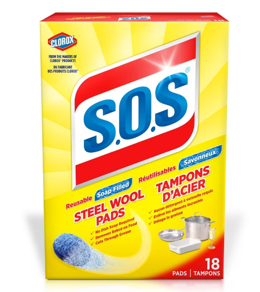 S.O.S TAMPONS EN ACIER SAVONNEUX 18 /BTE