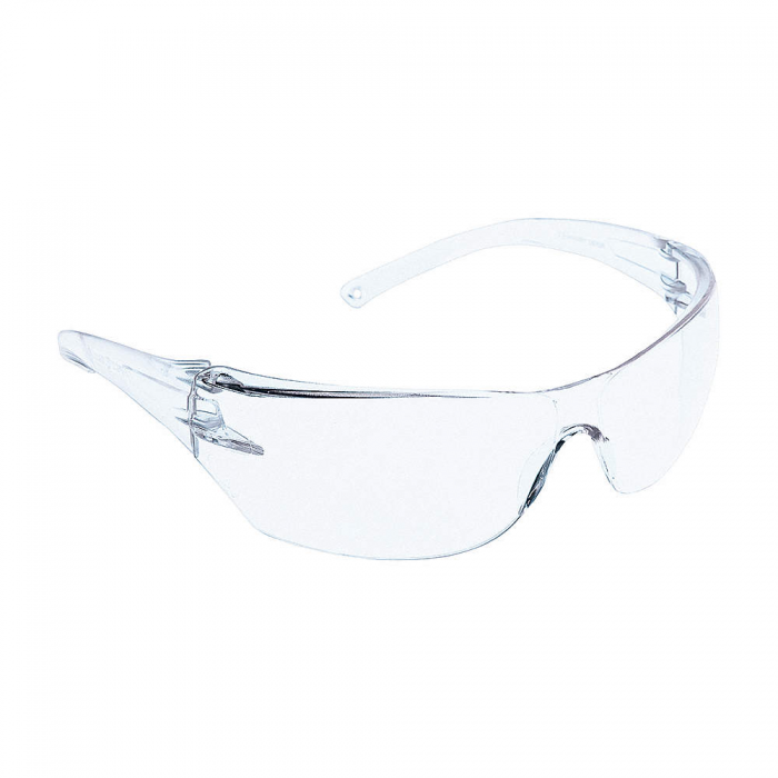 THE CURVE Lunettes de sécurité sans monture avec branches transparentes, verres transparents et revêtement 3A