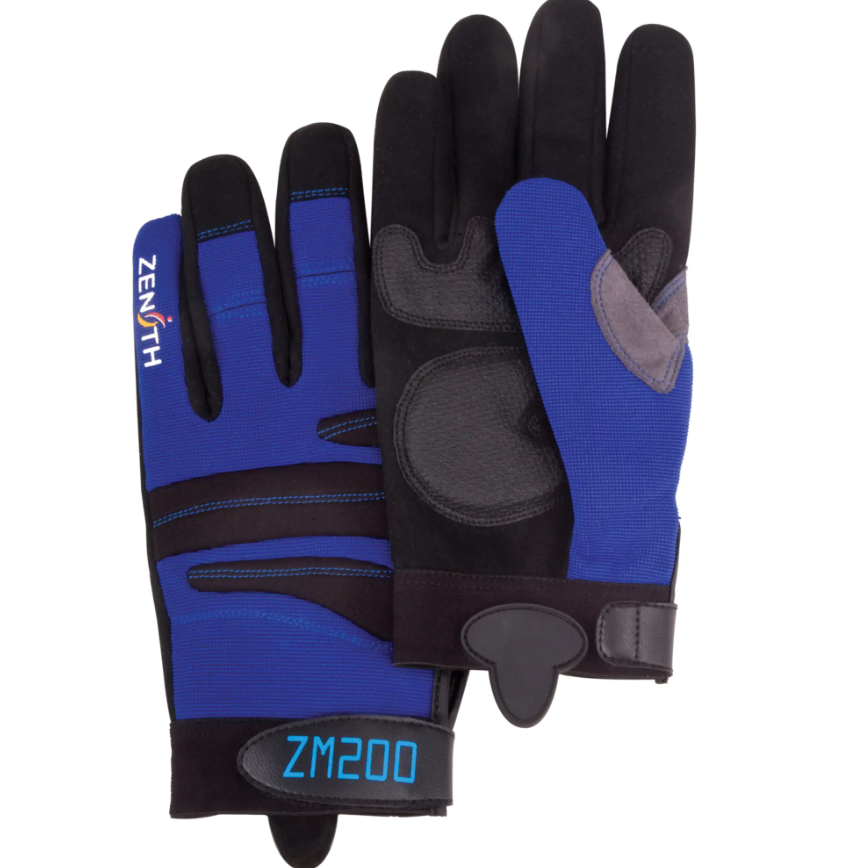 ZM200 GANTS PR MECANICIENS NYLON ET CUIR SYNTH. MEDIUM /PR