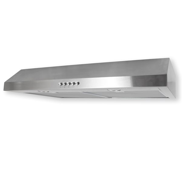 Aria Undercabinet range hood 30" 380 CFM 3 speeds, convertible, LED, stainless steel