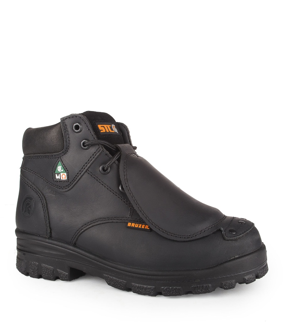 Press,  Bottes de travail 6'' en cuir. Protection Métatarsienne (Noir)