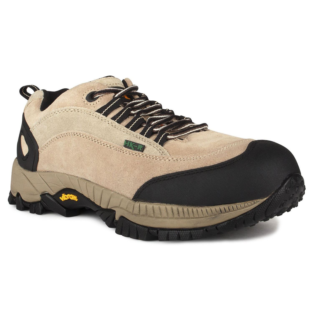 Bruce, Athletic Leather Work Shoes. Vibram TC4+ Outsole (Beige)