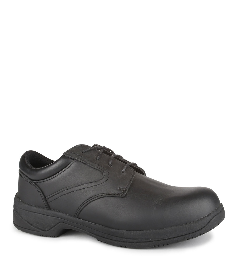 Brome II, Leather Work Shoes | Soft Toe & No Plate (Black )