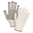 Gants en tricot de poly/coton avec pois de PVC sur 1 côté grand /pr