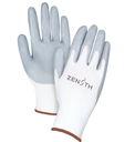 Gants en tricot de nylon blanc calibre 13 paume enduite de mousse de nitrile légère grise taille 09 /Pr