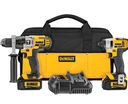 DeWalt, 20V Max Ensemble de perceuse à percussion et visseuse à impact sans fil