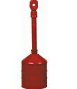 Cendrier robuste en acier rouge 34" capacité de 2.5 Gal