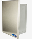 Recessed sanitary napkins disposal stainless steel