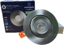 Encastré DEL mince rond dirigeable 4" 10W 750 lumens 3000K/4000K/5000K graduable finition acier brossé 120V