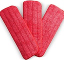 ADAPTABLE FLAT MOP MICROFIBER PAD, RED