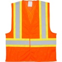 Veste de sécurité pour la circulation, Orange haute visibilité, Moyen, Polyester, CSA Z96 classe 2 - niveau 2