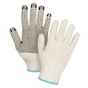 String knit poly/cotton gloves gauge 7 PVC dots 1 side X-Large /Pr