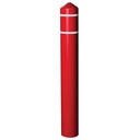 Couvre Bollard rouge, 6'' avec réflecteurs