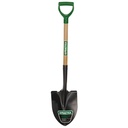 Round-Point Shovel, Tempered Steel Blade, Wood, D-Grip Handle