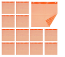 Lot de 12 drapeaux d'avertissement robustes en maille avec œillets (orange) 45,7 x 45,7 cm