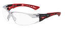 Rush+ Small Safety Glasses, Clear Lens, Anti-Fog/Anti-Scratch Coating