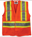 Veste de sécurité pour la circulation, Orange haute visibilité, 2T-Grand/3T-Grand, Polyester, CSA Z96 classe 2 - niveau 2