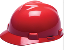 V-Gard Safety hat red with Fas-Trac suspension