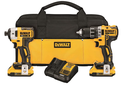 DEWALT Perceuse sans fil et visseuse à percussion 20 V MAX, kit d'outils électriques avec 2 batteries et chargeur, sans balais