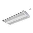 Luminaire DEL linéaire pour plafonds élevés 135/155/185W 4000/5000K 120-347V avec réceptacle pour détecteur