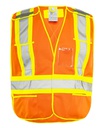 TV2 High-Visibility safety vest 5pt tear-away 5 pockets polyester fabric 4" reflective tape yellow/silver universal size