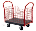 Side-panel platform truck 24" x 48" 8" TPR casters