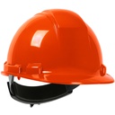 Whistler Casque de sécurité PEHD orange haute-visibilité suspension à rochet 4 points CSA type 1 classe E