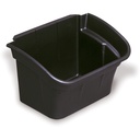 Utility bin 4 Gal. black plastic