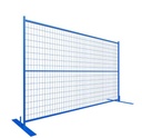 Steel wire mesh temporary fence 6' x 9-1/2' blue