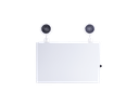 Unité d'urgence à batterie en acier 12V 72W entrée 120/277/347V 2 têtes DEL 2W