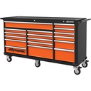 Rolling cabinet 17 drawers 71" x 24" x 41"