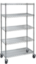 Wire shelf cart 48" x 18" x 84" 6 shelves with casters