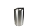 Wall mounted receptacle 62L stainless steel