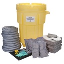 Shop Spill Kit, Universal, Overpack/Salvage Drum, 95 US gal. Absorbancy