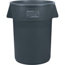 Grey polyethylene 44 Gal. round trash container