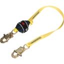 Web Shock-Absorbing Lanyard, 4', Snap Hook Center, Snap Hook Leg Ends, Polyester