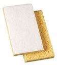 Eponge a recurer pour travaux legers jaune et blanche 6.1'' x 3.6'', 40/bte.