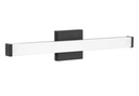 Luminaire de vanité mural 24" carré DEL 24W 1700lm 2700K / 3000K / 3500K / 4000K / 5000K sélectionnable noir