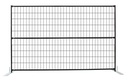 Panneau de clôture temporaire 6' H x 9'-6" L en acier galvanisé avec revêtement en poudre noir